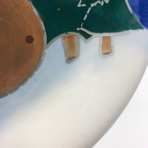 Vintage St. Nicholas Square Ceramic Set of 4 Plates 1999 Reindeer Christmas - Picture 9 of 11